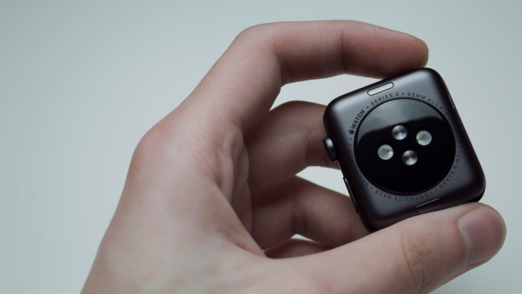 closeup of apple watch exterior